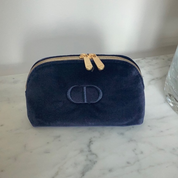 Dior CD Logo Pouch Makeup Cosmetic Bag - Picture 2 of 5
